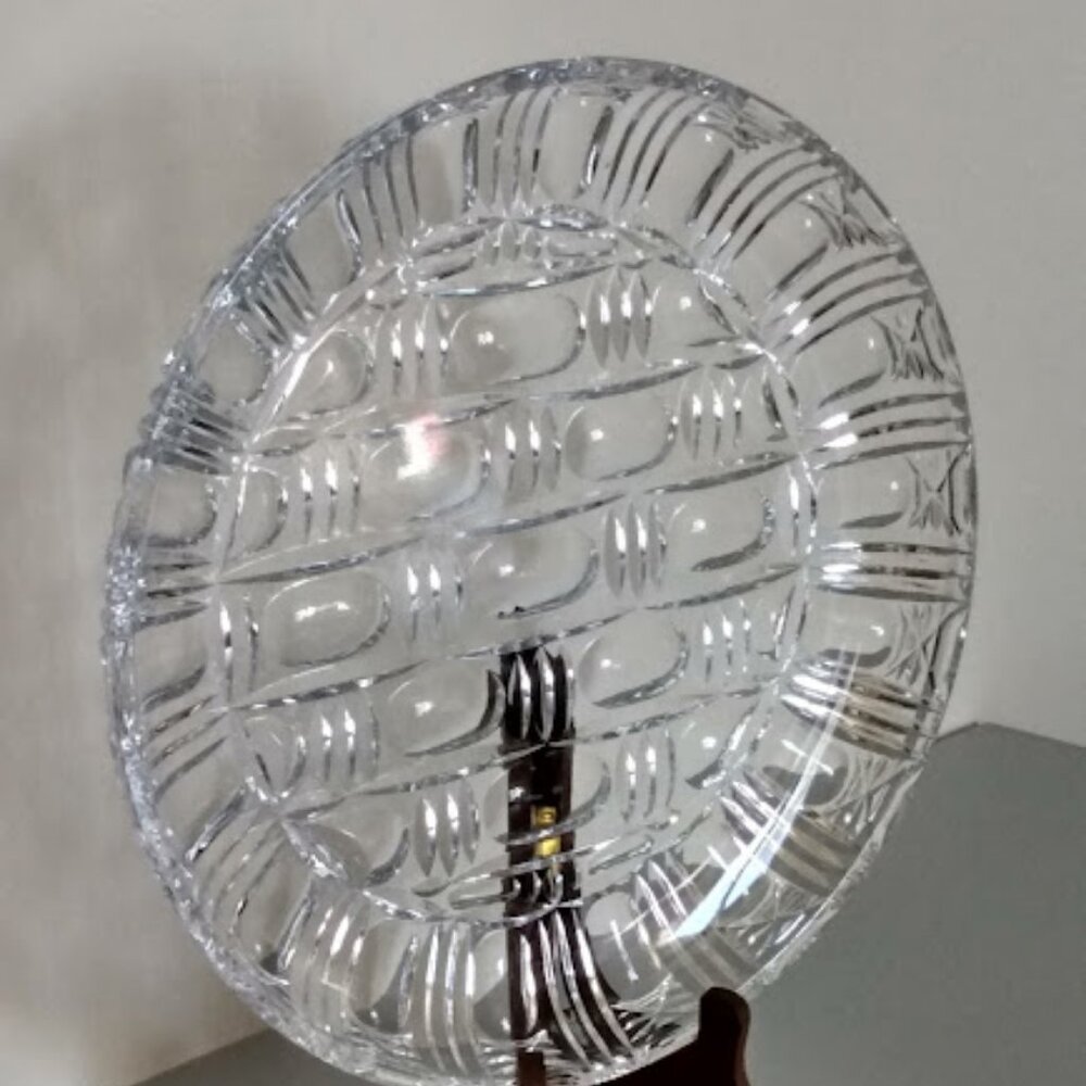 Beautiful Vintage 12” Laursitzer Crystal  Plate SEE DESCRIPTION